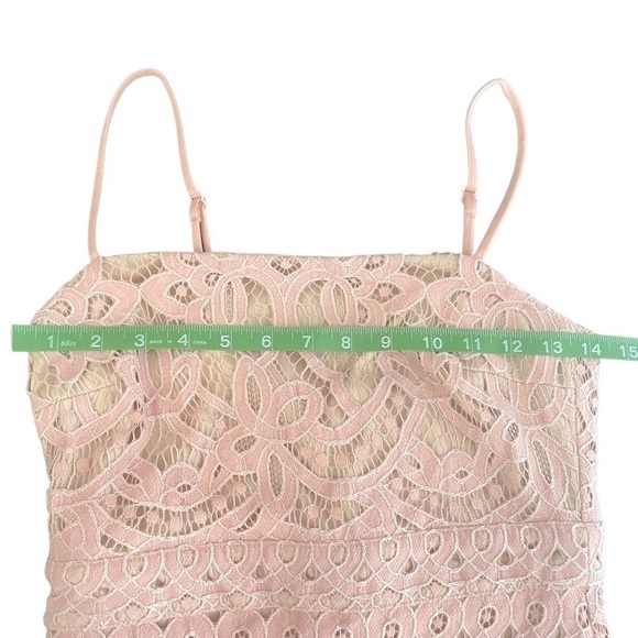 𝅺LULUS Unlimited Love Dusty Pink Lace Trumpet‎ Midi Dress Size S - Picture 9 of 12